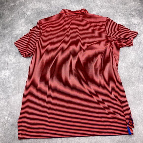 RLX Ralph Lauren Shirt Men XLarge Blue Red Stripe Polo Golf Sport - Picture 9 of 10